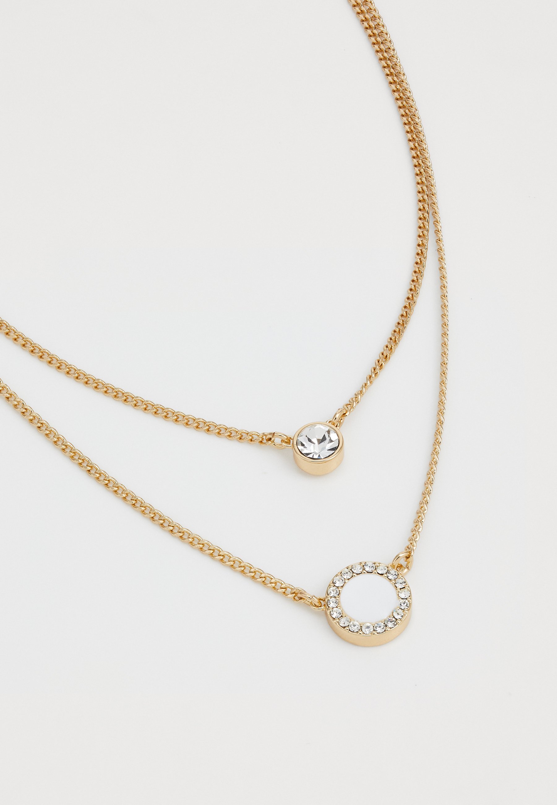 DKNY INLAY ROW - Halskjede - gold-coloured/white