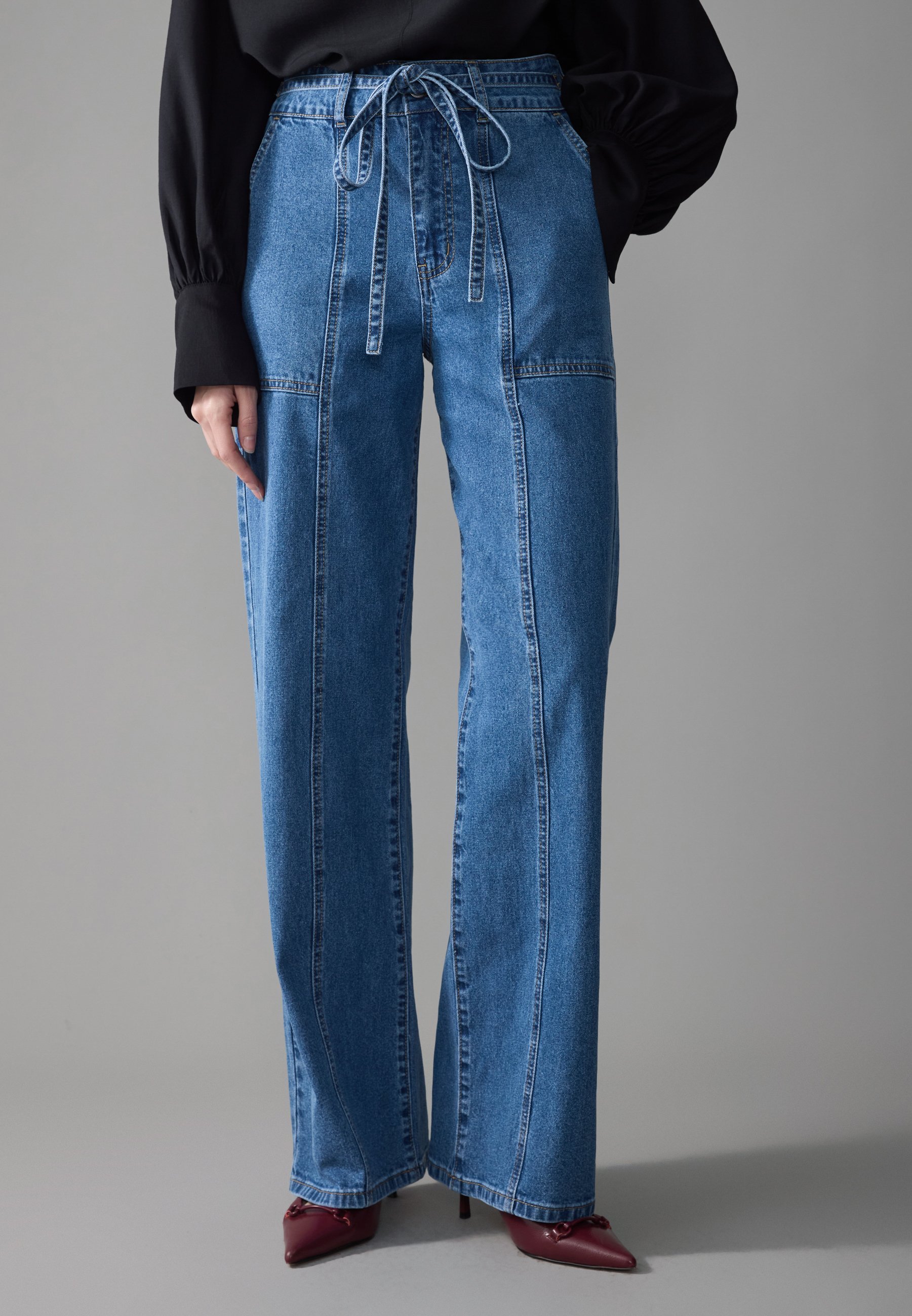 Zign Studio jeans met rechte pijpen - middenblauw
