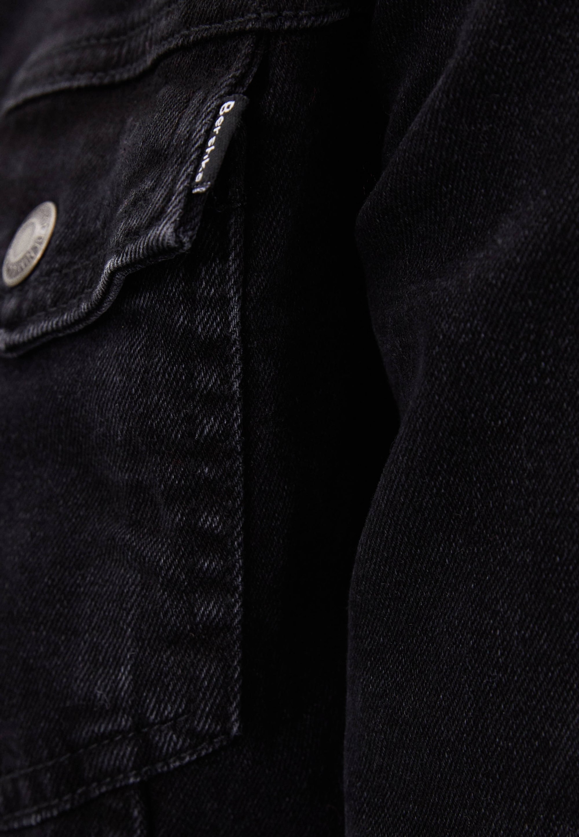 Bershka Jeansjacke - schwarz