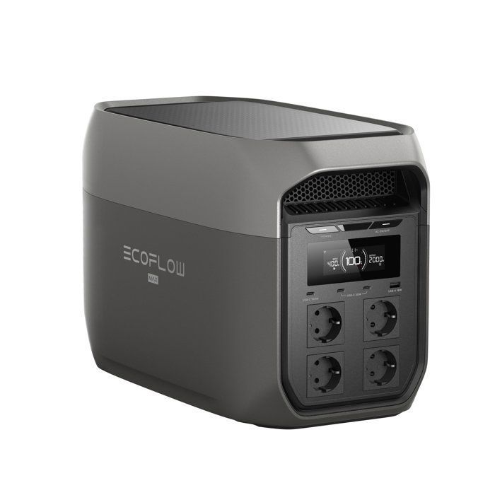 Estación de energía portátil - ECOFLOW - DELTA 3 MAX - 2674 W máx. - Bluetooth - WiFi - Negro y gris
