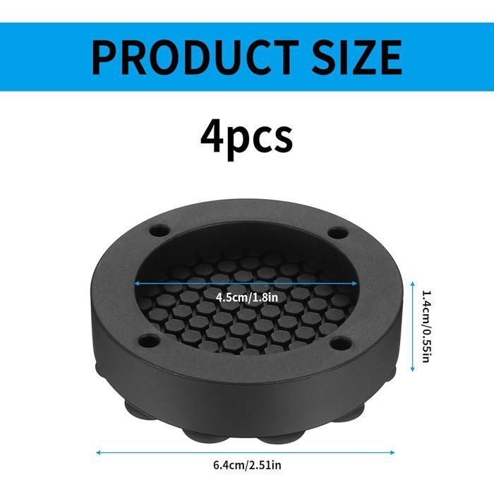 Juego de 4 patas antivibración universales para lavadoras y secadoras.