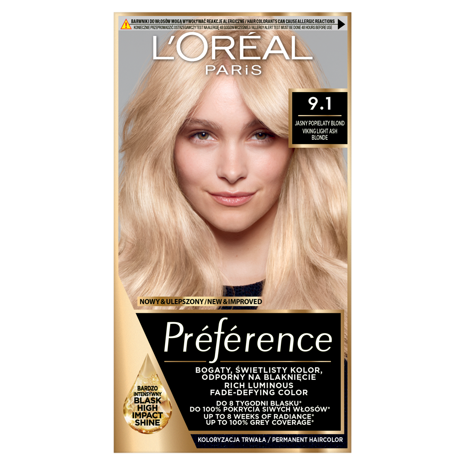 L'Oreal Paris matu krāsa Z2 1021 ļoti gaiša blonda opalescējoša Récital Préférence