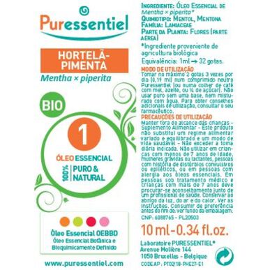 Aceite esencial de menta orgánica Puressentiel 10 ml 10 ml