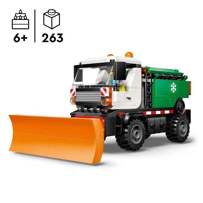 LEGO City 60490 La Déneigeuse - Jouet de Construction 6 ans - Cadeau pour Garçon ou Fille