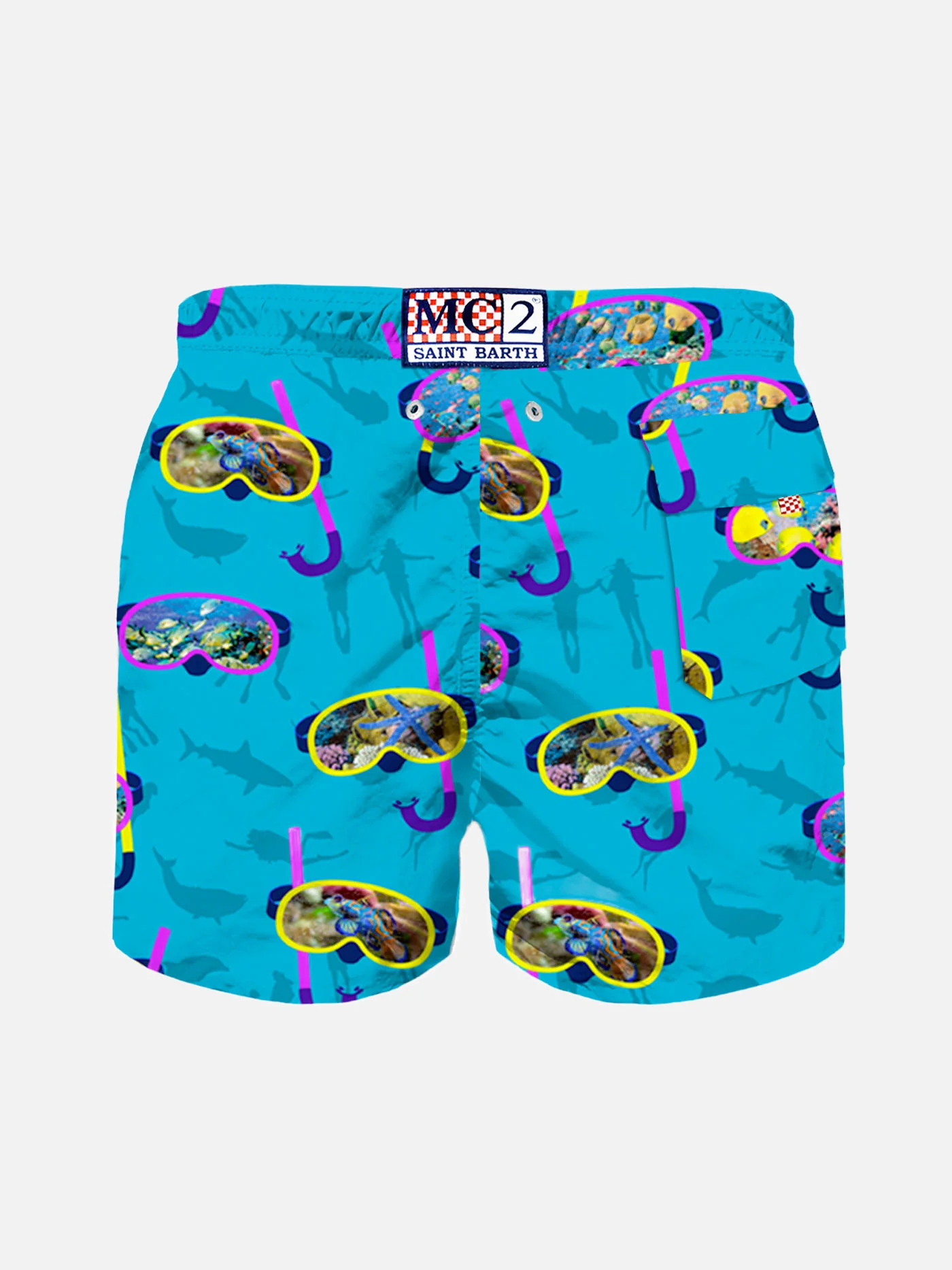 Klassiek kinderzwempak met print van een duikmasker