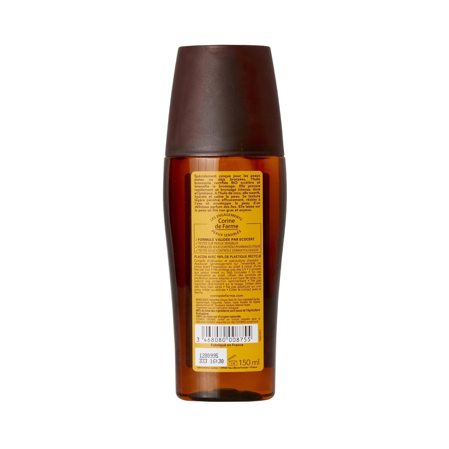 CORINE DE FARME HUILE ULTRA BRONZANTE BIO