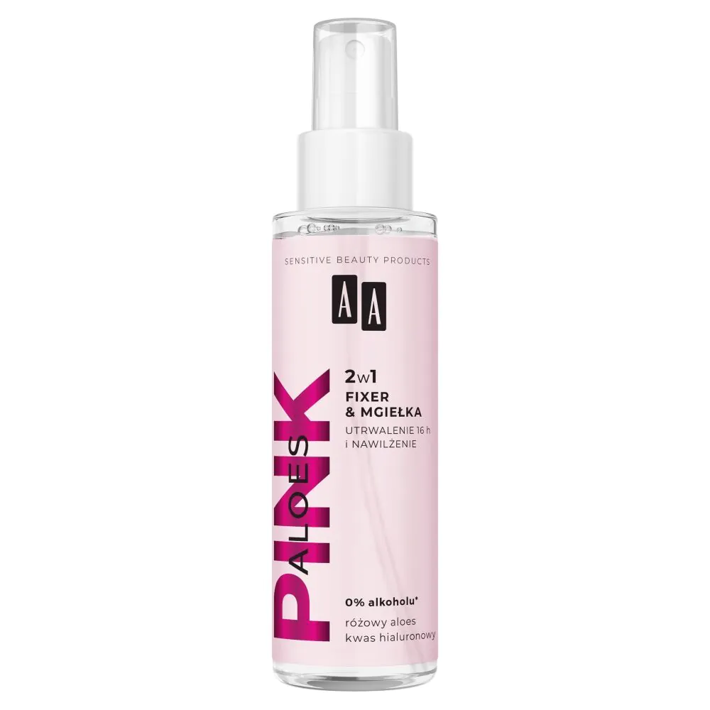 AA Aloes Pink Utrwalająco-nawilżający make-up spray 2w1