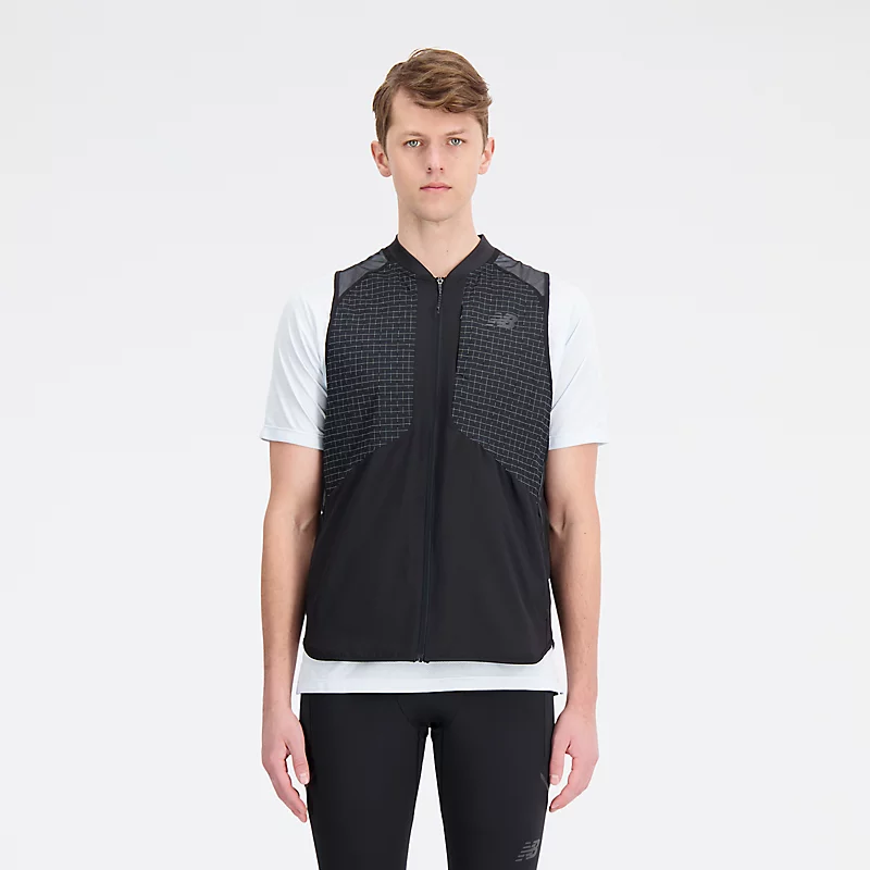 Colete masculino Impact Run Luminoso e Dobrável – Preto