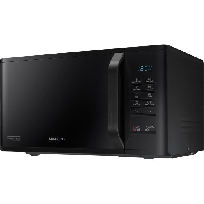 Samsung MG23K3513AK magnetronoven - 23 liter - grill - elektronisch - 800 W - 28,8 cm - keramische emaille binnenkant - zwart