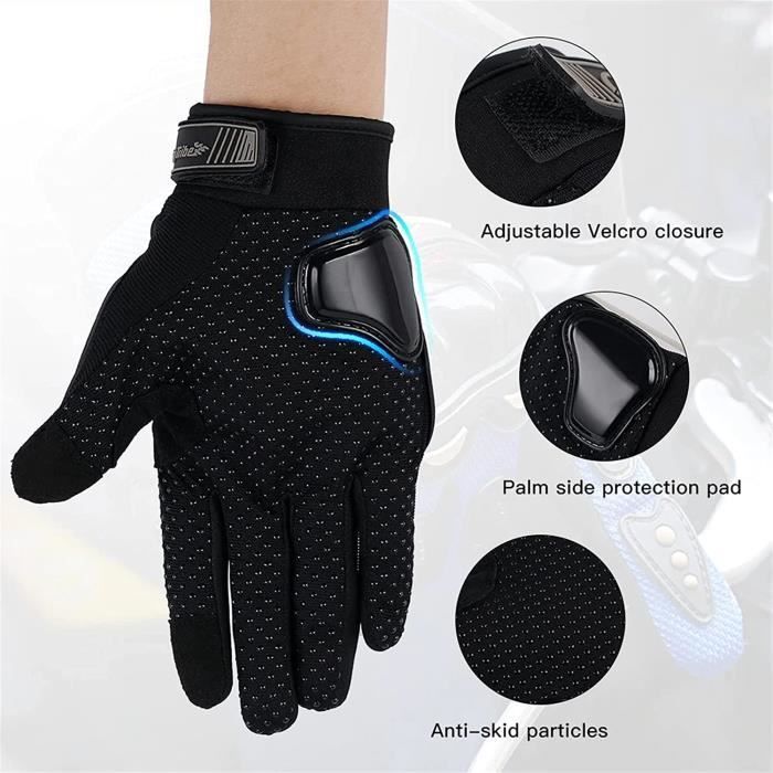 RUMOCOVO® Gants Moto écran Tactile Plein Doigt Respirant à Moteur extérieure Moto de Course équitation