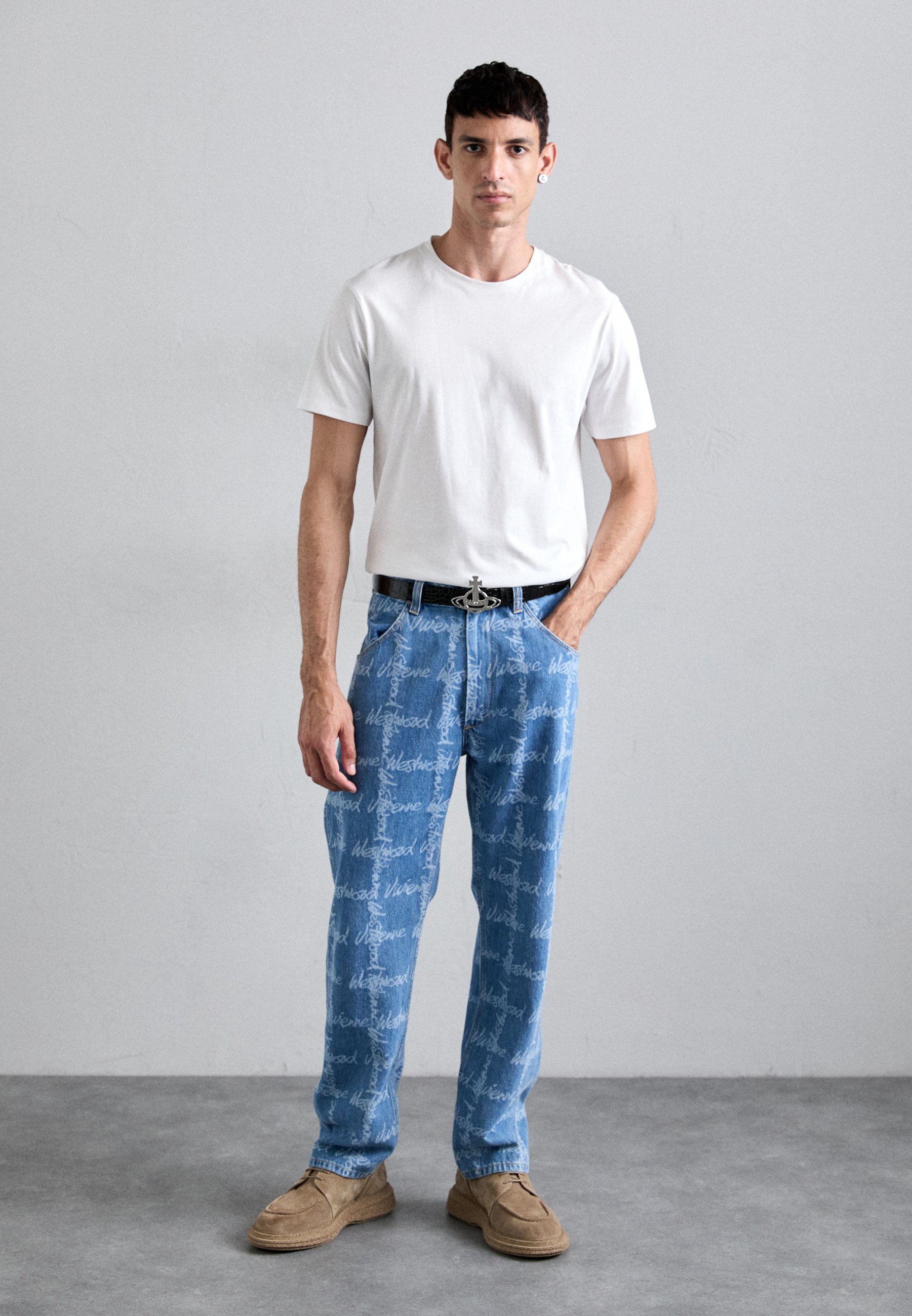Vivienne Westwood LINE ORB BUCKLE BELT UNISEX - Pásek - black