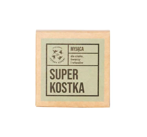Mydlarnia Cztery Szpaki super kostka myjąca do ciała twarzy i włosów 75g