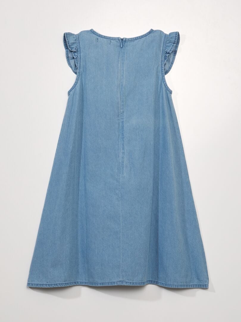 Vestido vaquero acampanado - azul