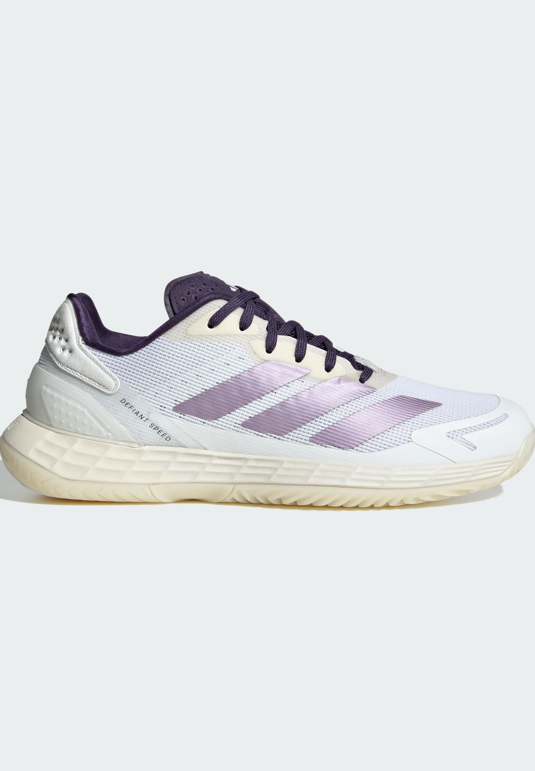 adidas Performance DEFIANT SPEED - Chaussures de tennis multicourts - blanc nuage, prune poudrée, prune aurore