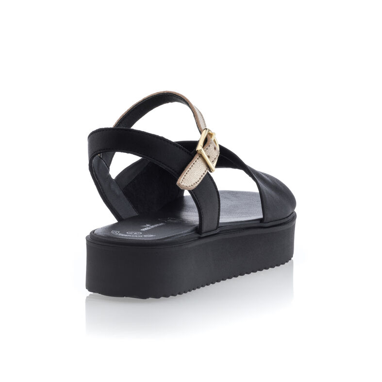 Zwarte sandalen/open teenschoenen voor dames