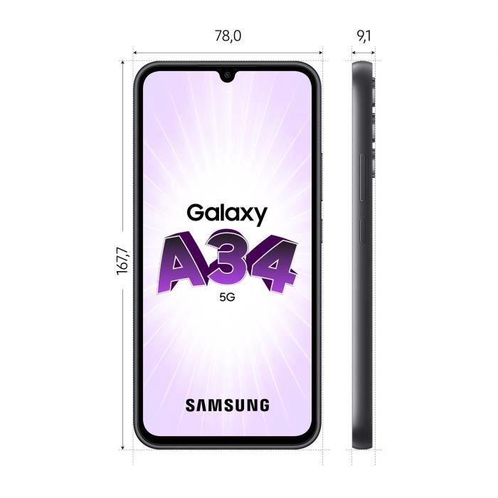 SAMSUNG Galaxy A34 5G Grafito 128 GB