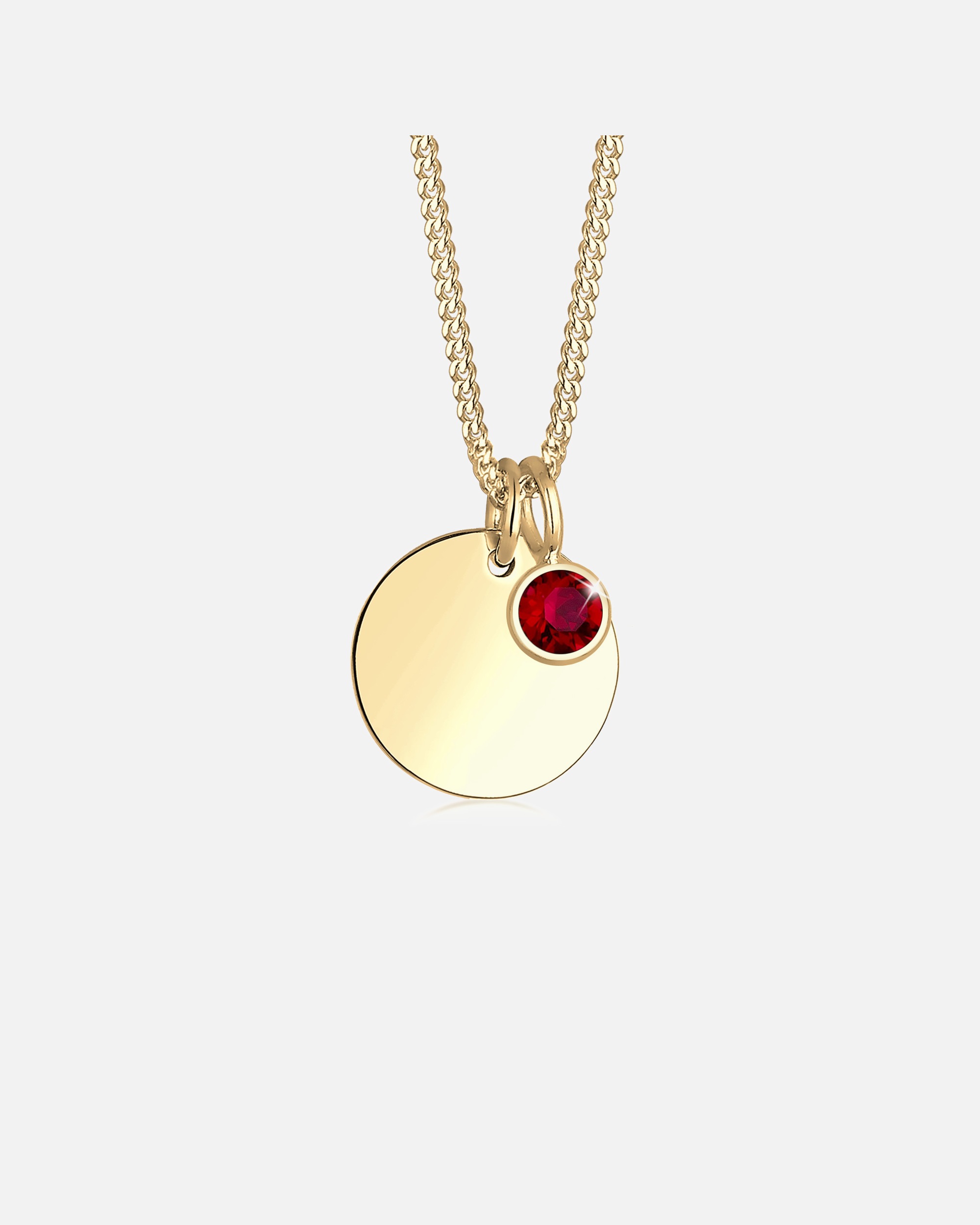 Elli Femme Pendentif Pierre de Naissance Fevrier de Cristal - (925/1000) Argent
