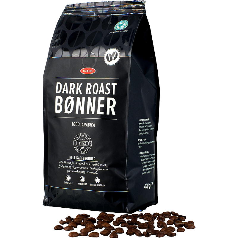 Luxus Kaffebønner Luxus 400 g, Mørkristet