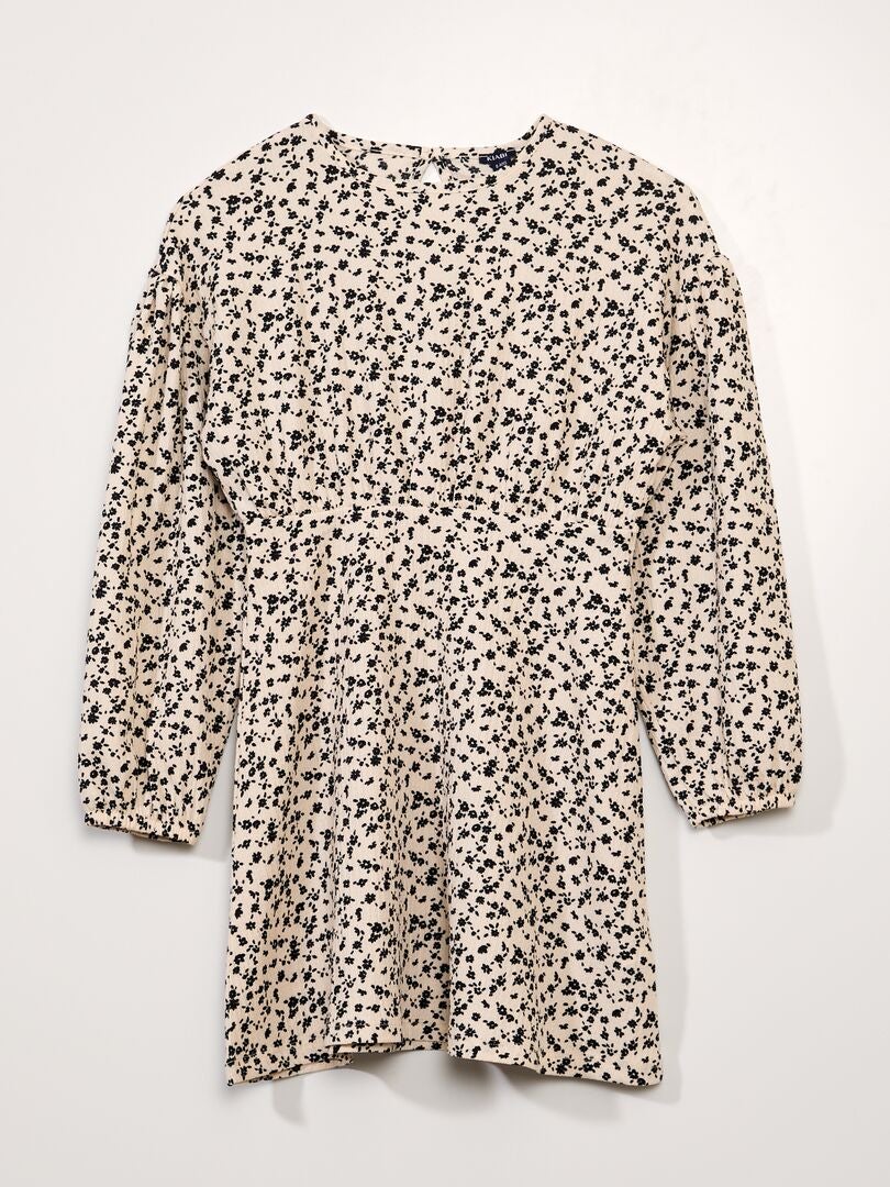 Bloemenjurk - BEIGE