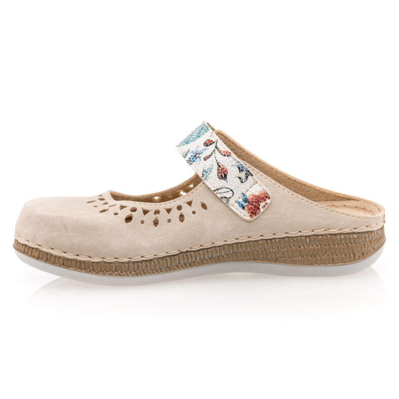 Zuecos/mules beige para mujer