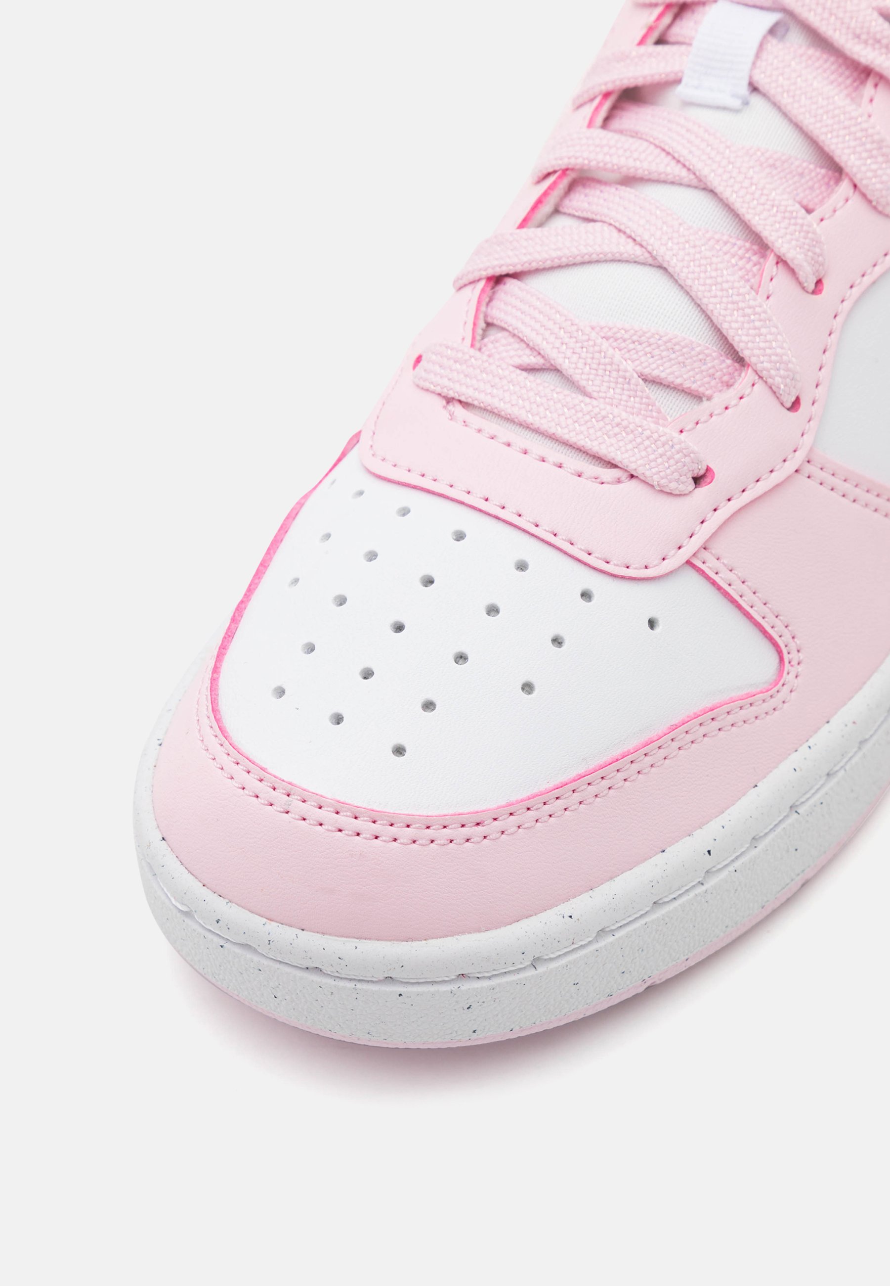 Nike Sportswear COURT BOROUGH LOW UNISEX - Buty sportowe - biały/różowa pianka