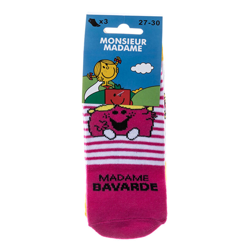 Dívčí ponožky Mr. Men and Little Miss Yellow – balení 3 kusů