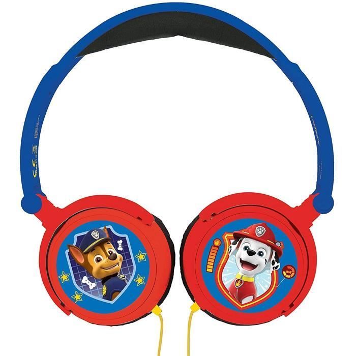 Paw Patrol Πτυσσόμενα Ενσύρματα Στερεοφωνικά Ακουστικά για Παιδιά με Περιοριστή Έντασης - LEXIBOOK
