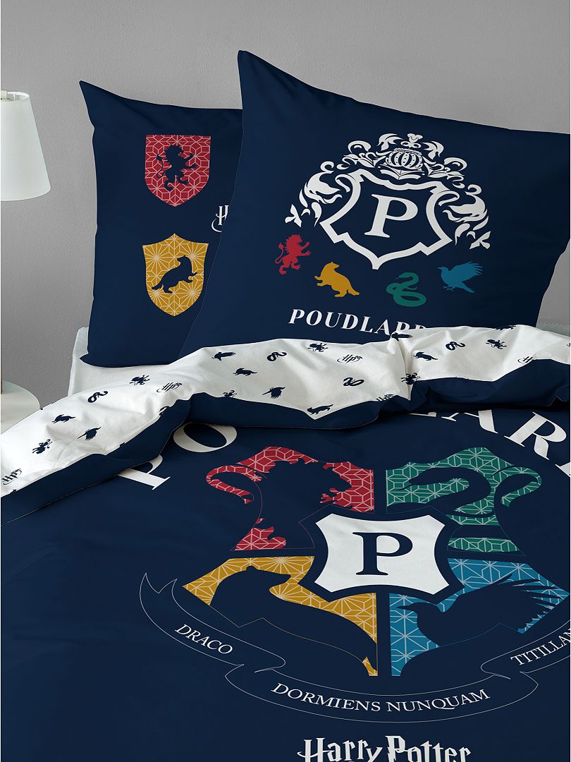 Juego de cama individual de Harry Potter - Azul marino