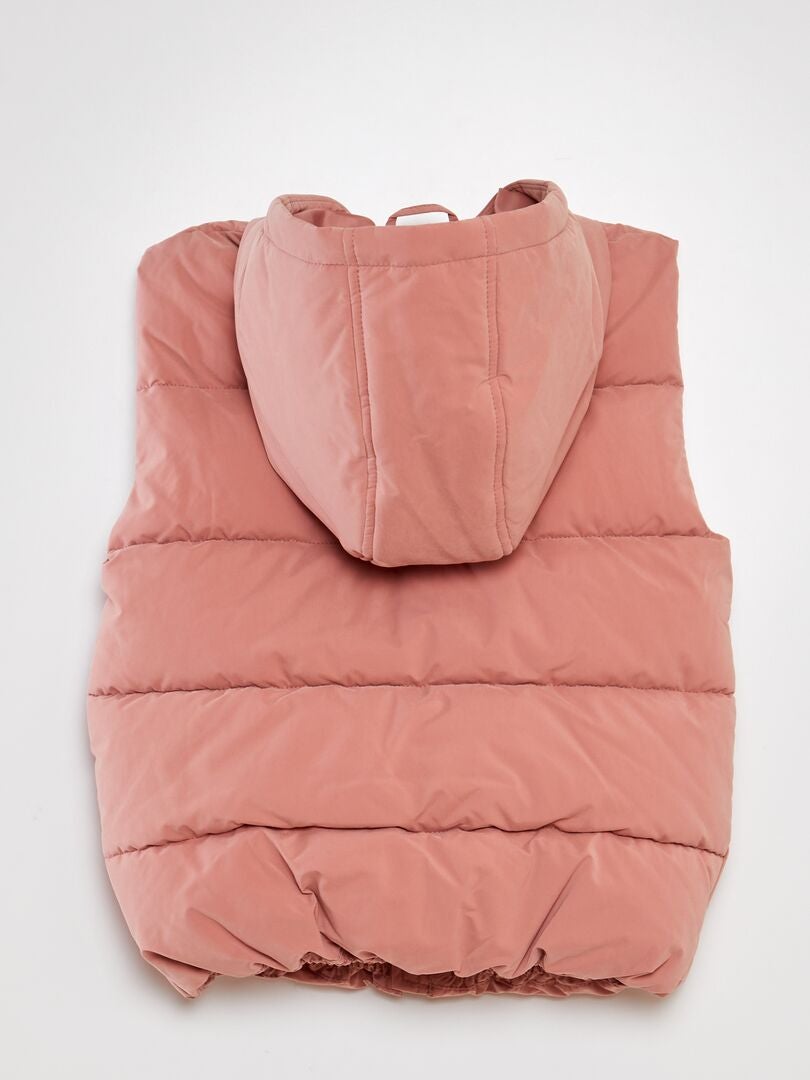 Gewatteerde donsjas - ROZE