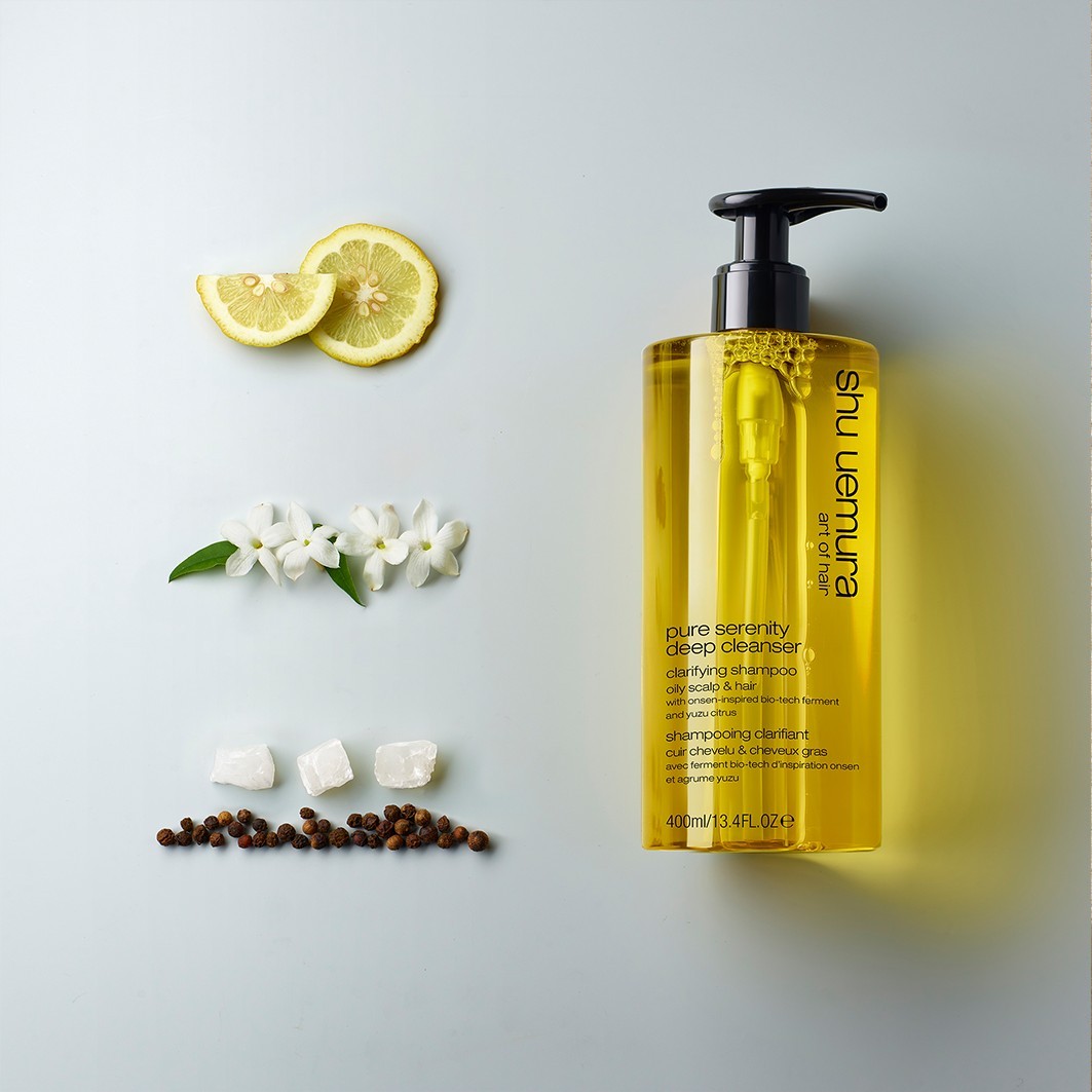 Shu Uemura vlasový šampón, čistiaci olej, hĺbkovo čistiaci prostriedok Pure Serenity - 400 ml