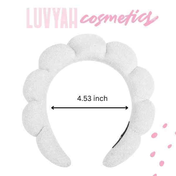 Luvyah Cosmetics Bubble Spa fejpánt frottír fehér
