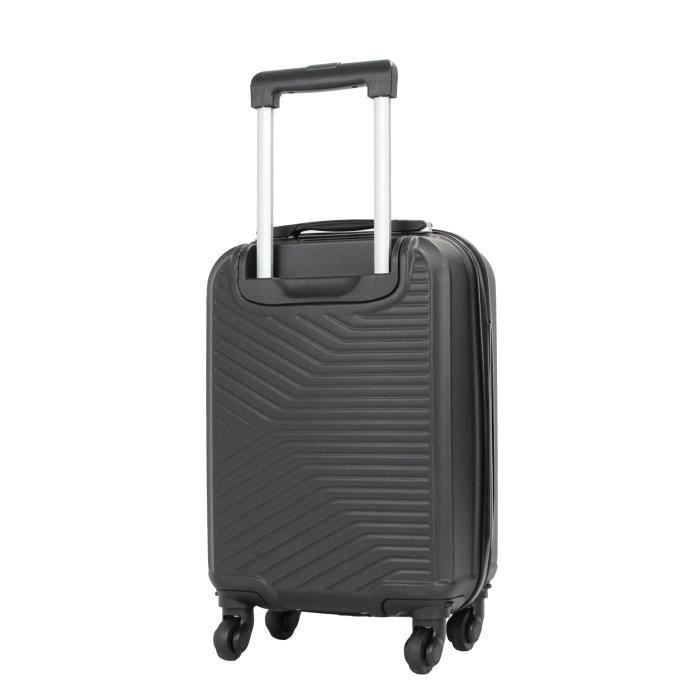 Alistair handbagagekoffer XS 50 cm - Iron Collection - 4 wielen - Ultrasterk ABS - Zwart