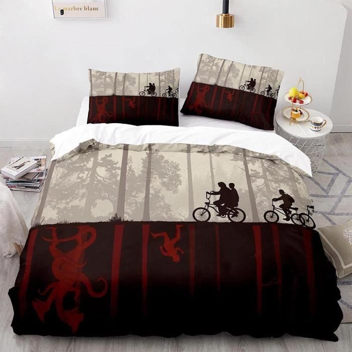Funda nórdica 3D Strange para niños, fundas de almohada, cama individual, juego de cama doble grande, fácil cuidado 140x200cm [4811]