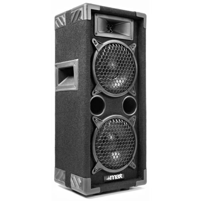 MAX26 DJ sound system kit with speakers, amplifier and mixer - 1200W, with wireless microphone included