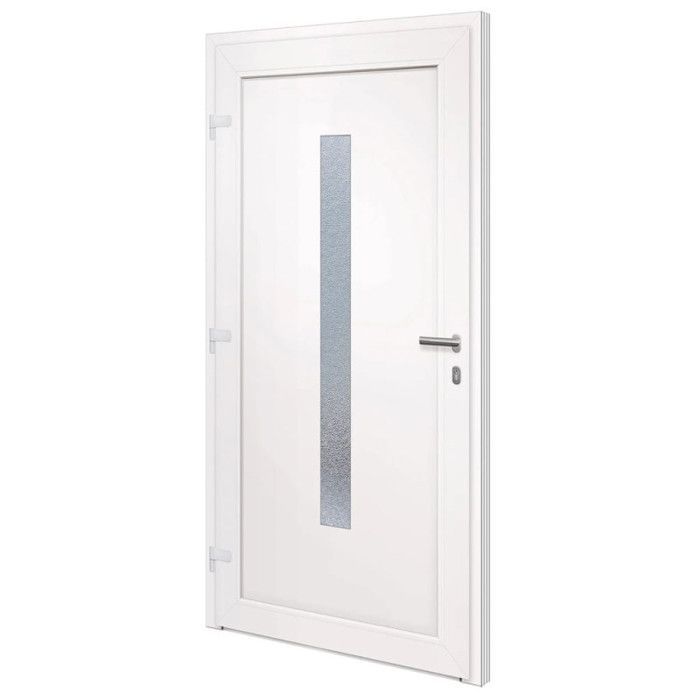 vidaXL Porte d'entrée Blanc 98x200 cm PVC 3157075