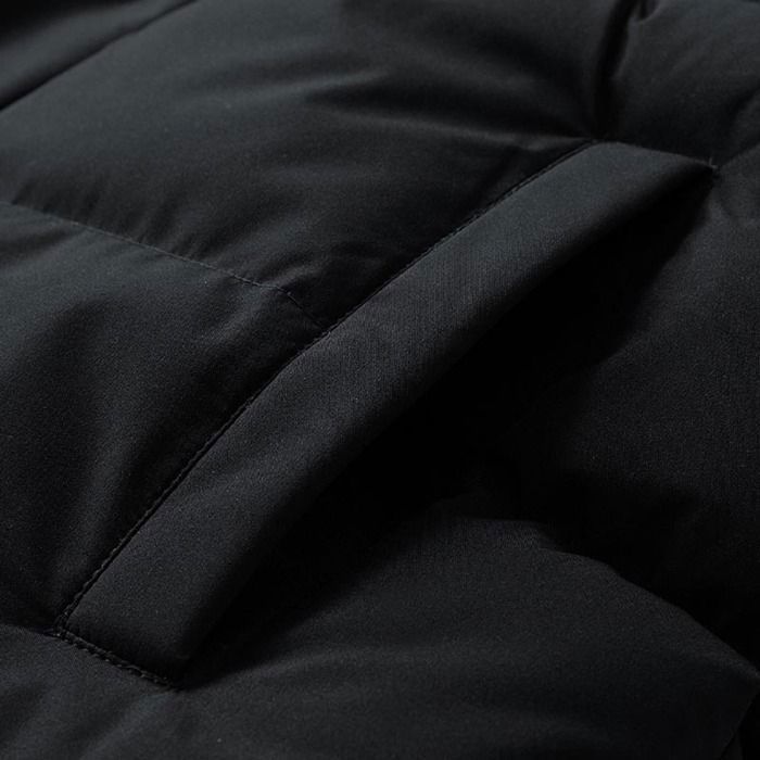 Chaqueta acolchada sin mangas para hombre con cuello alto, cálida, ligera, de corte regular, color liso, cómoda, para otoño/invierno - Negro