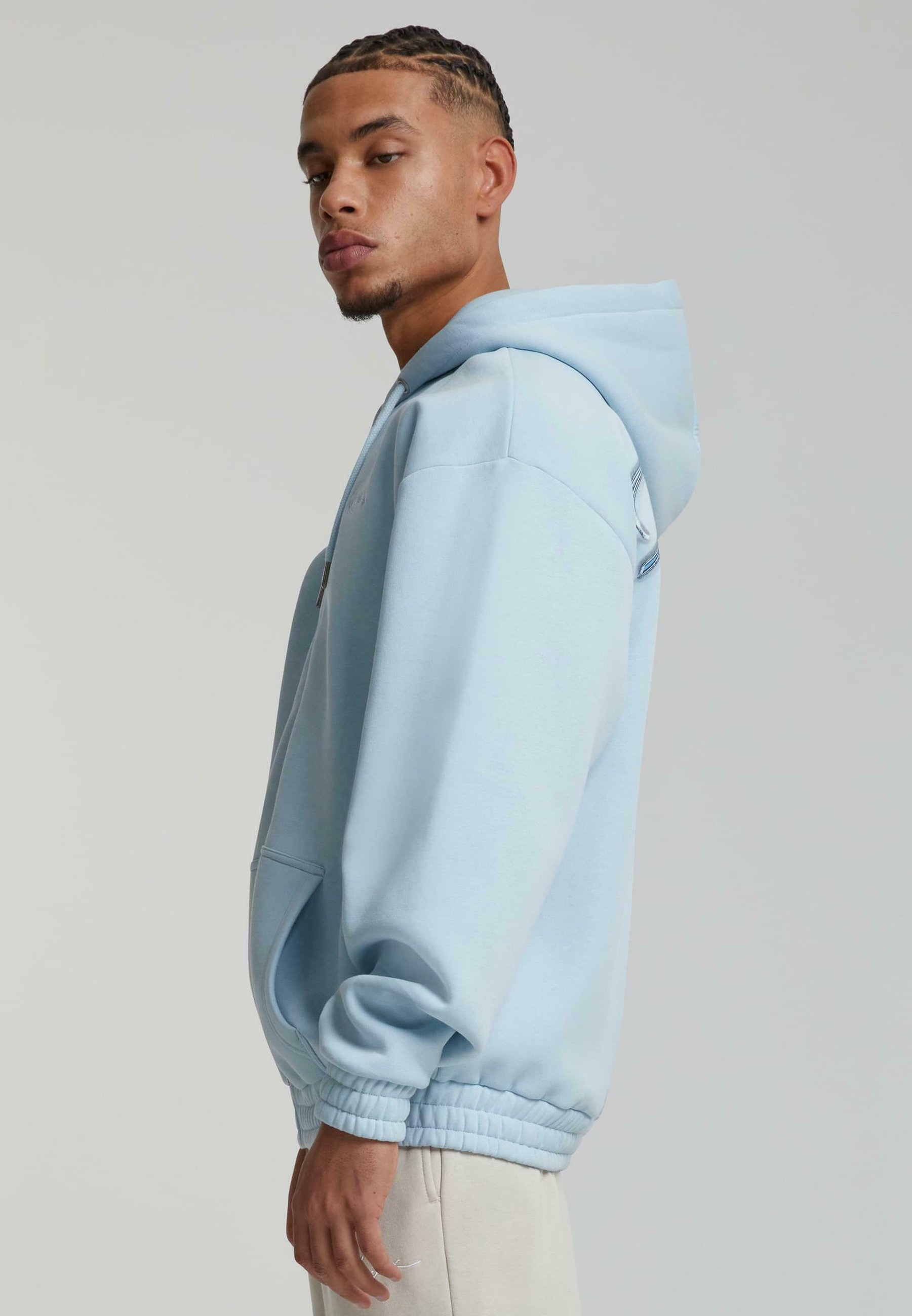 Sweat-shirt zippé Karl Kani AUTHENTIC STAR LOGO OS - bleu clair