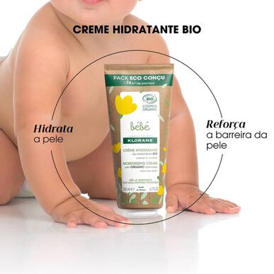 Klorane Baby Moisturising Cream BIO Kasvojen ja vartalon kosteusvoide 0 kuukautta 200 ml 200 ml