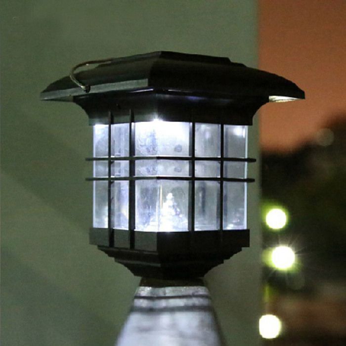 Portable Outdoor Hanging Solar Metal Lantern, White Light for Garden Landscape