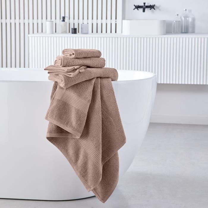 Juego de 2 toallas de baño TODAY, 50x90 cm, 100% algodón - Rosa arena