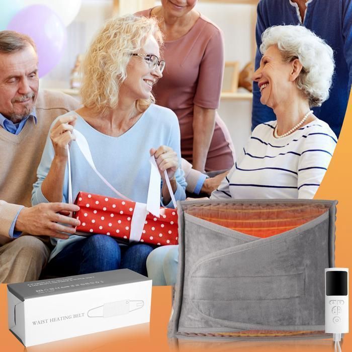 TTLIFE 125×30 cm Lumbar Heating Belt, Electric Heating Pad with 9 Heat Levels & 4 Timers — Grey