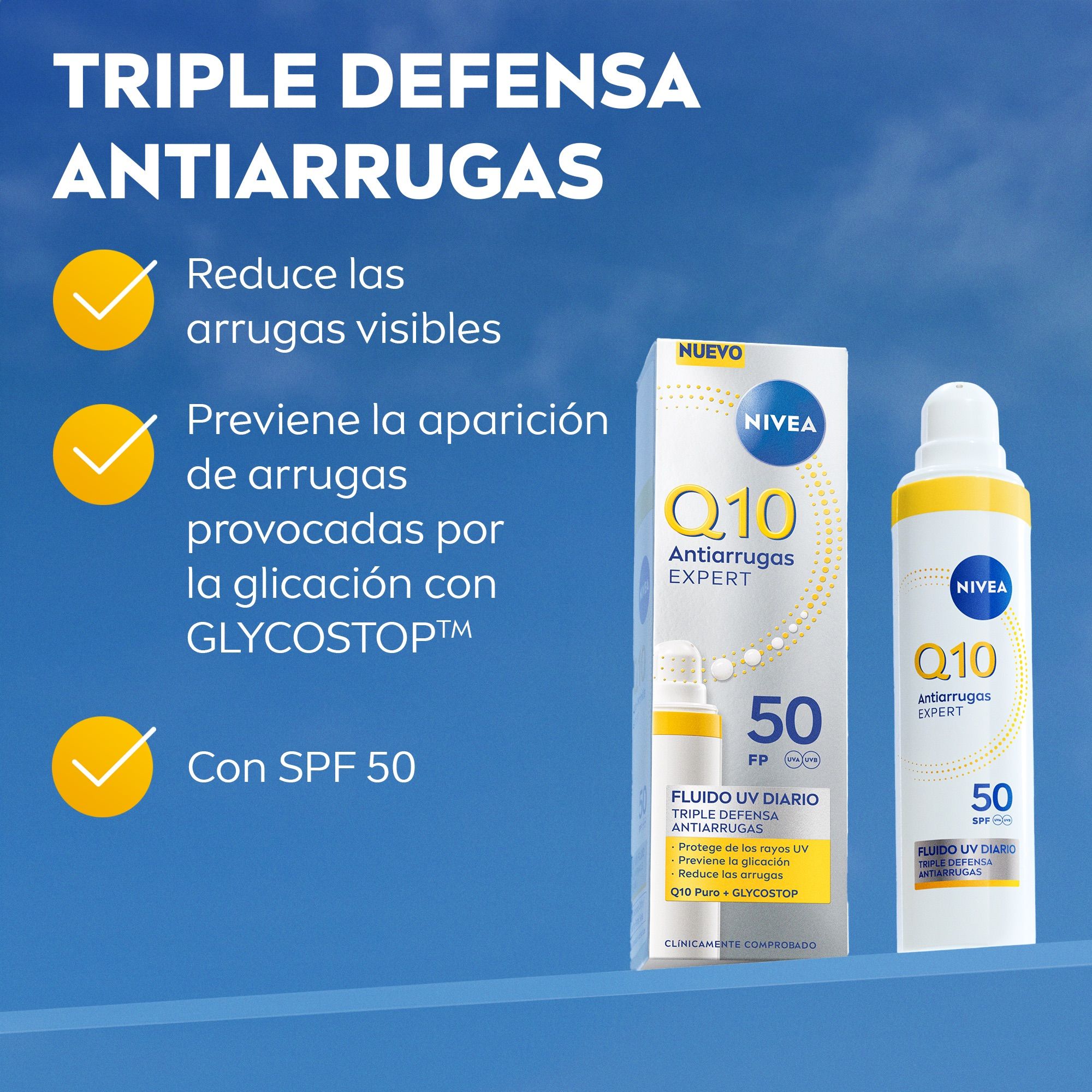 Q10 Anti-Wrinkle Expert dnevni UV fluid SPF50 Kreme protiv bora i starenja