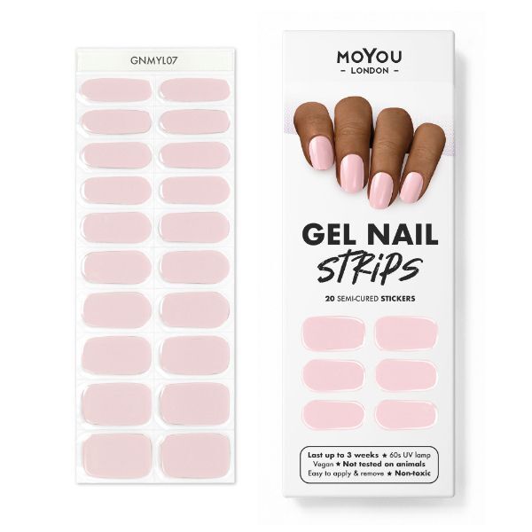 MoYou-London Gel Nail Strip - Quarzo rosa