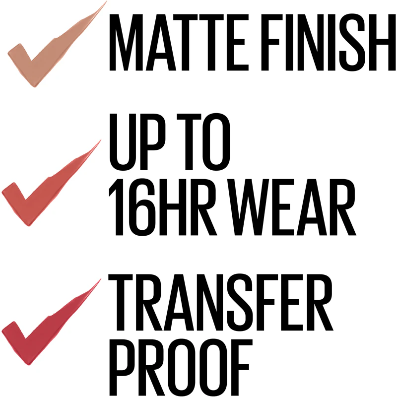 Matný tekutý rúž MAYBELLINE NEW YORK SuperStay Matte Ink pre dlhotrvajúci efekt