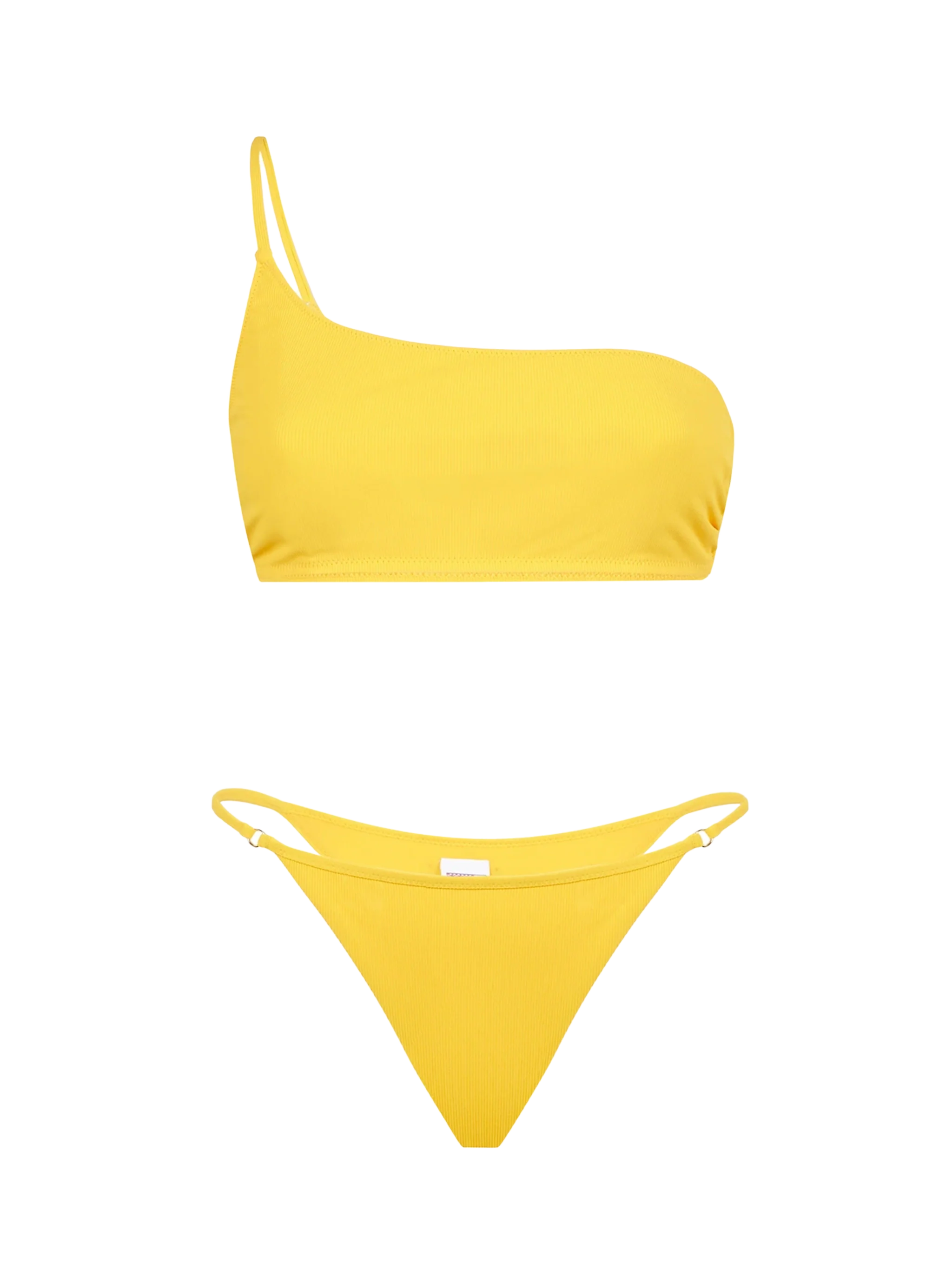 Gele bralette met één schouderband voor dames (bikini)
