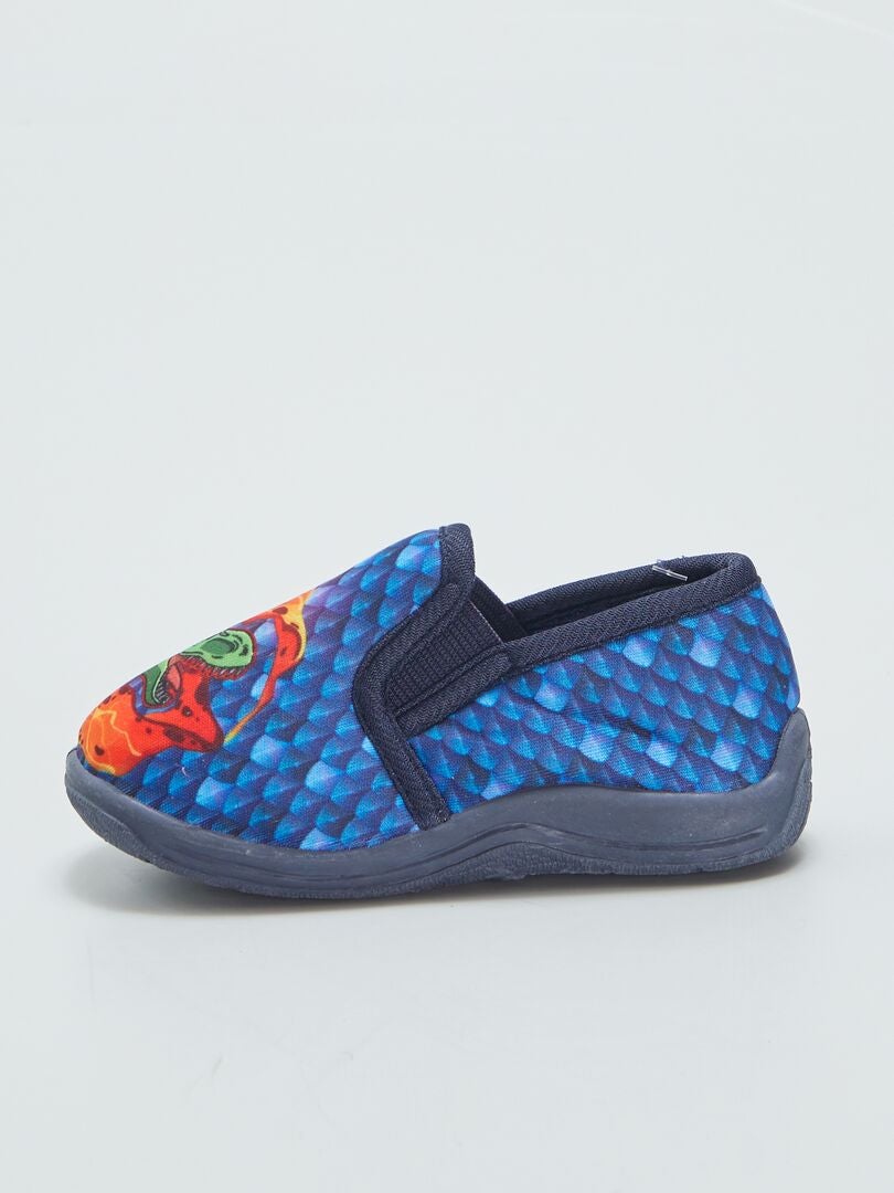 Gesloten 'dinosaurus'-slippers - blauw