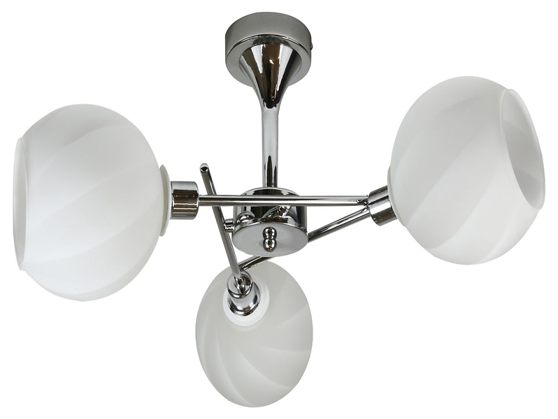 Lampa sufitowa Raul 3-punktowa metalowa srebrna