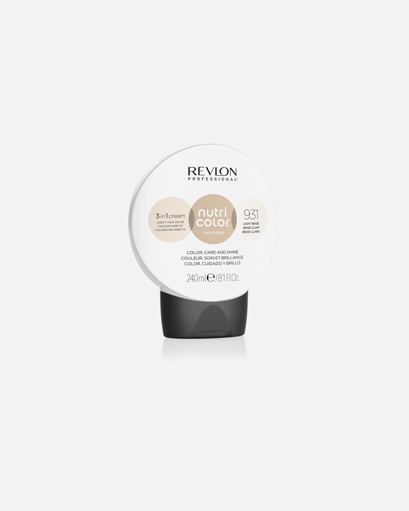 Cremă Revlon Professional pentru vopsea de păr Nutri Color Filters 3 în 1 nr. 931 – Bej deschis – 240 ml