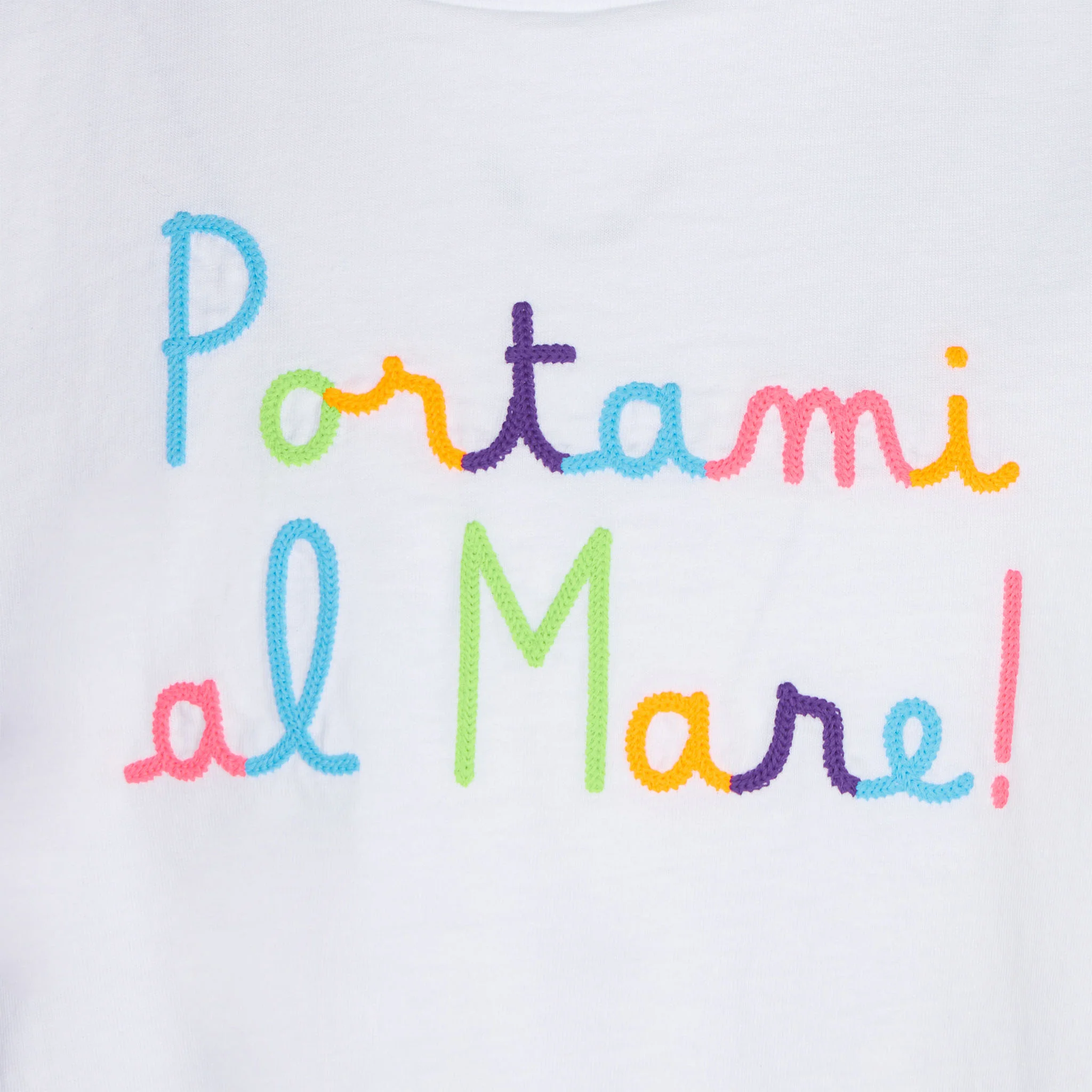 Meisjes-T-shirt met ruches en geborduurd 