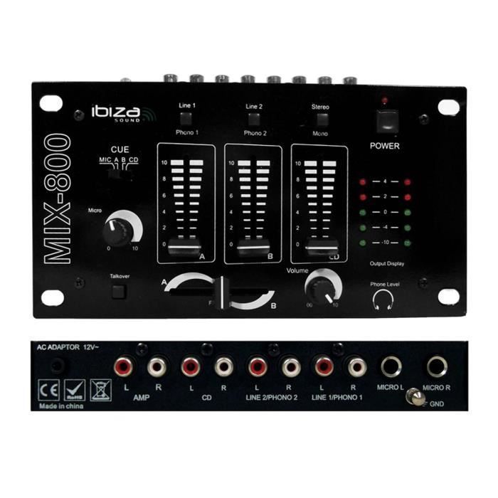 MY DEEJAY AX-2000 MyDj 2 x 1000W PA amplifier + SONO MIX800 Ibiza DJ mixer
